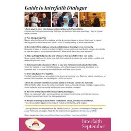 Interfaith September : Guide to interfaith dialogue 