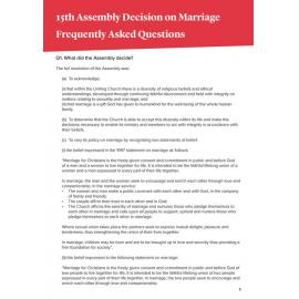 15th Assembly decision on marriage :FAQs