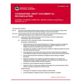 Covenanting : draft document for reconciliation (ASC)