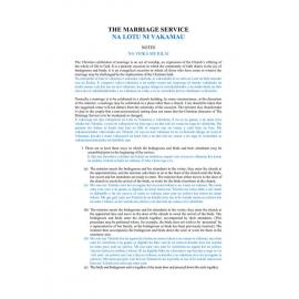 Marriage Service : Notes : English and Fijian