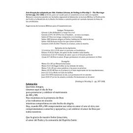 Marriage Service : Spanish