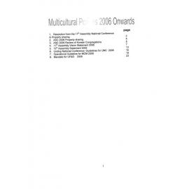 Multicultural policies 2006 onwards