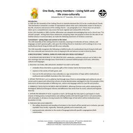 One body, many members : living faith and life cross-culturally