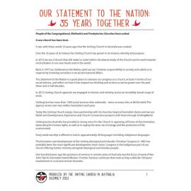 Our statement to the nation : 35 years together