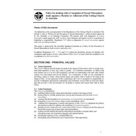 Policy for dealing with a complaint of sexual misconduct (member or adherent)