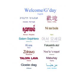 Saying welcome : many languages