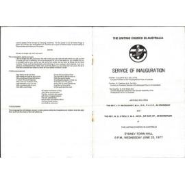 Service of Inauguration : First Assembly