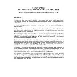 Share the vision : Bible studies about the vision of a multicultural church