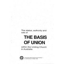 Status, authority and role of the Basis of Union within UCA