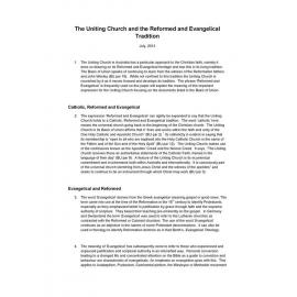 The Uniting Church (UCA) and the reformed and evangelical tradition