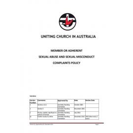 Sexual abuse and sexual misconduct complaints policy : member or adherent
