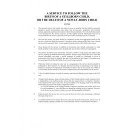Service to follow birth of a stillborn child, or death of a newly-born child