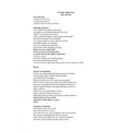 After the bushfires service : in the grieving