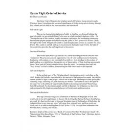 Easter vigil : order of service