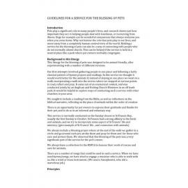 Service for the blessing of pets