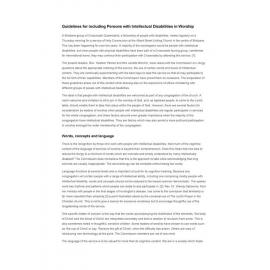 Including persons with intellectual disabilities in worship