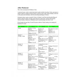 Revised Common Lectionary (RCL) : after Pentecost