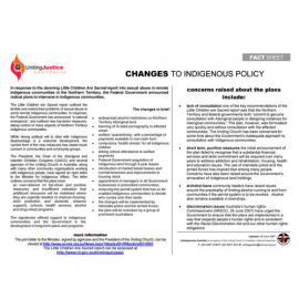 Changes to indigenous policy
