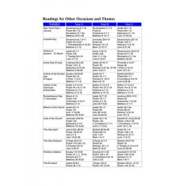 Revised Common Lectionary (RCL) : other occasions and themes