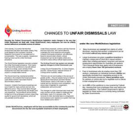 Changes to unfair dismissal laws
