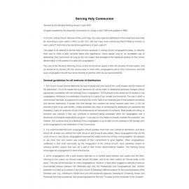 Serving Holy Communion