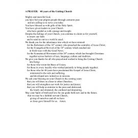 40 years of the Uniting Church (UCA) : a prayer