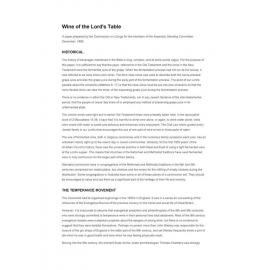 Wine of the Lord's Table