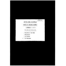 1st Assembly MINUTES FILE 4 (schedules 7,8,9)