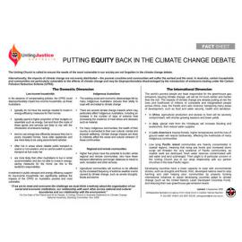 Putting equity back in the climate change debate