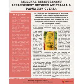 Regional resettlement arrangement between Australia & PNG
