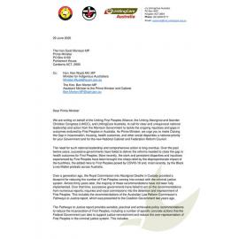 Letter to PM from Uniting First Peoples Network