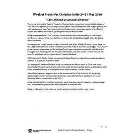 Prayer Resource Week of Prayer for Christian Unity 2020