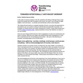 Towards Intentionally Anti Racist Worship