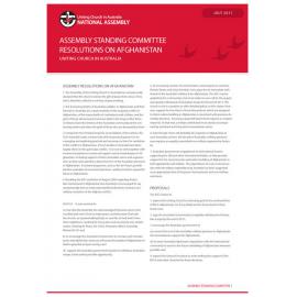 Resolutions on Afghanistan (ASC)