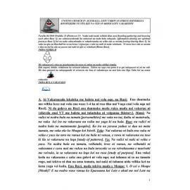 Lectionary Notes (Fijian) - 2018-11-04