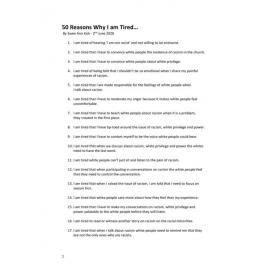 50 Reasons Why I am Tired (Swee Ann Koh)