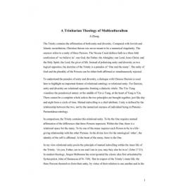 A Trinitarian Model of Cross-cultural Ministry