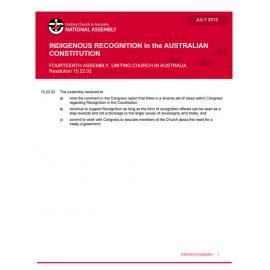 Indigenous recognition in the Australian Constitution (Fourteenth Assembly)