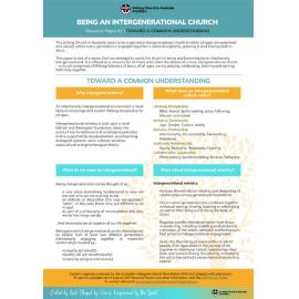 Being An Intergenerational Church: Resource Paper #1 - Toward A Common Understanding