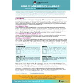 Being An Intergenerational Church: Resource Paper #6 - Intergenerational Discipleship